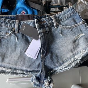 Armani blue Jean shorts